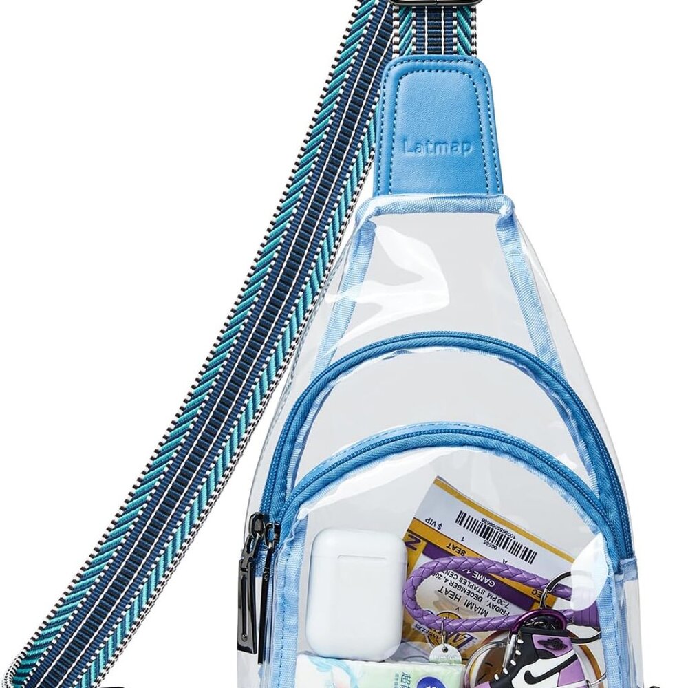 Clear bags Stadium Approved Crossbody Sling Bag Fanny Pack Backpack Purses for W